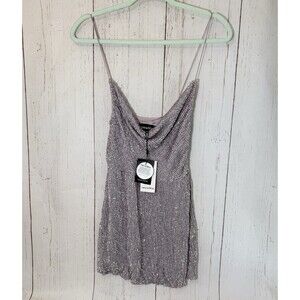 Retrofete Jill Sequin Mini Dress XS NWT Cowl Neck Hand Sewn Cocktail Party Dress